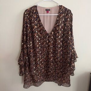Vince Camuto Colorful Animal Print Blouse